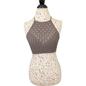 Victoria’s Secret brown cutout bralette crop top medium Runs like a smaller med